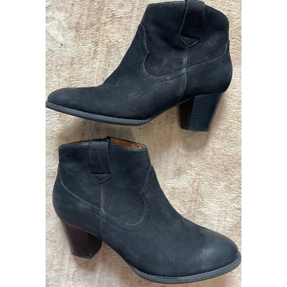 VIONIC Womens 7 Booties Windom Suede Orthaheel Ankle Boots Black - Picture 2 of 8